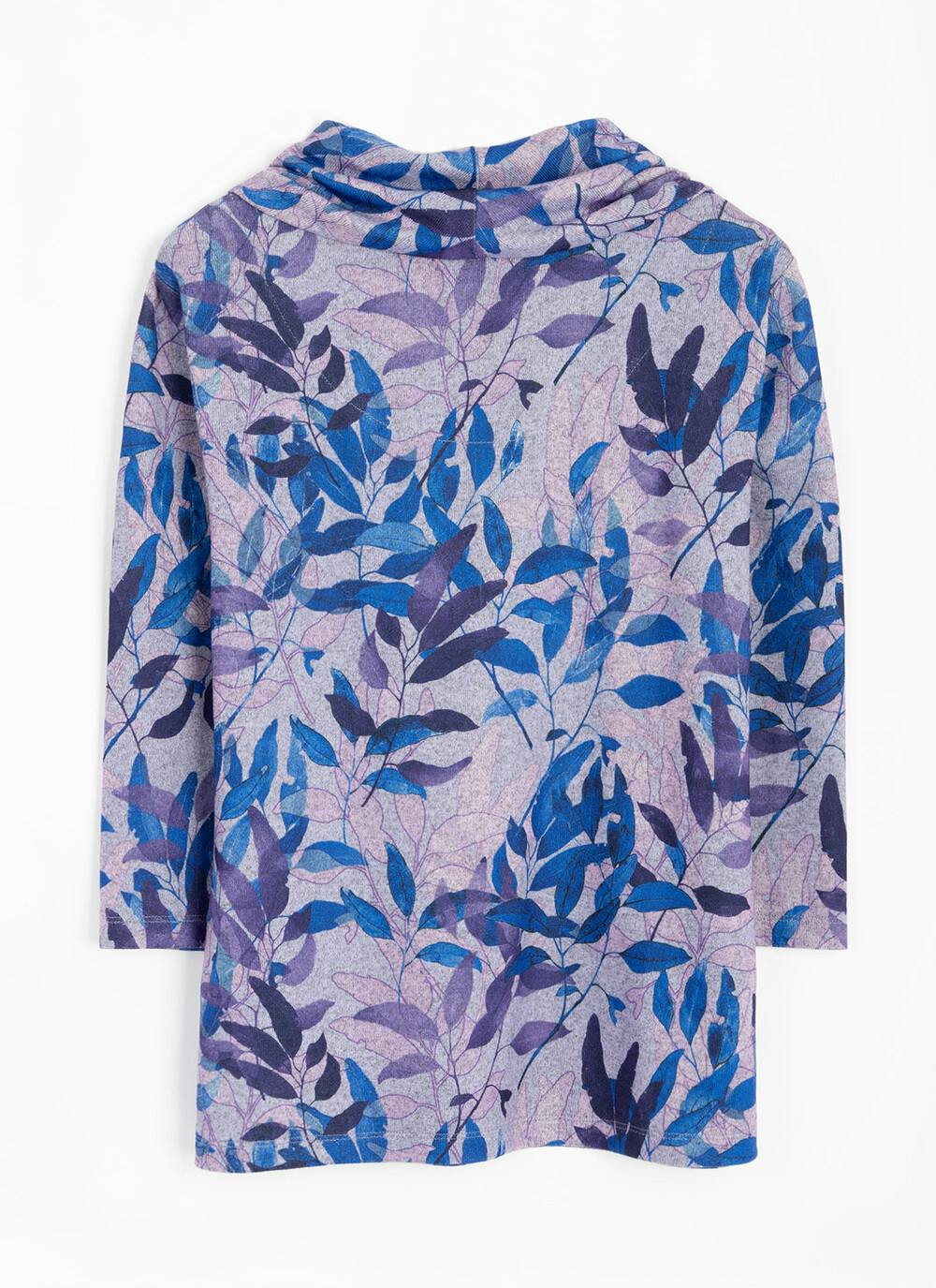  Warm Touch Cowl Neck Printed Top