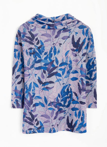  Warm Touch Cowl Neck Printed Top