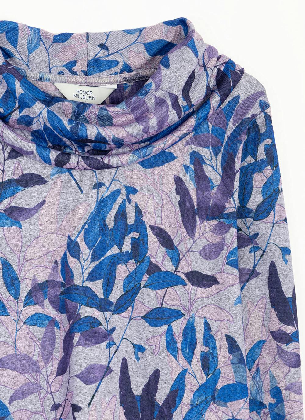  Warm Touch Cowl Neck Printed Top