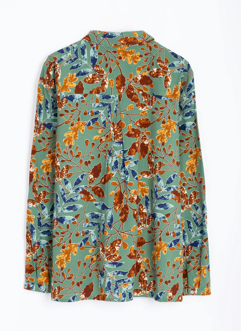  Collared Printed Pocket Shirt