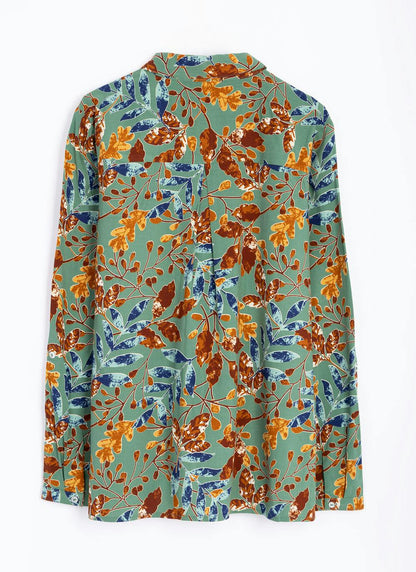  Collared Printed Pocket Shirt