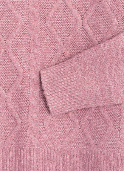  Cowl Neck Cable Knit Jumper