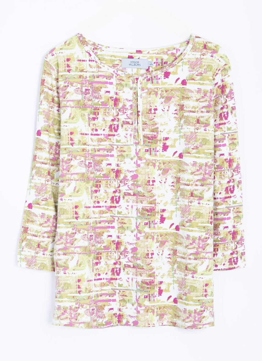  Soft Touch Sweetheart Neck Printed Top