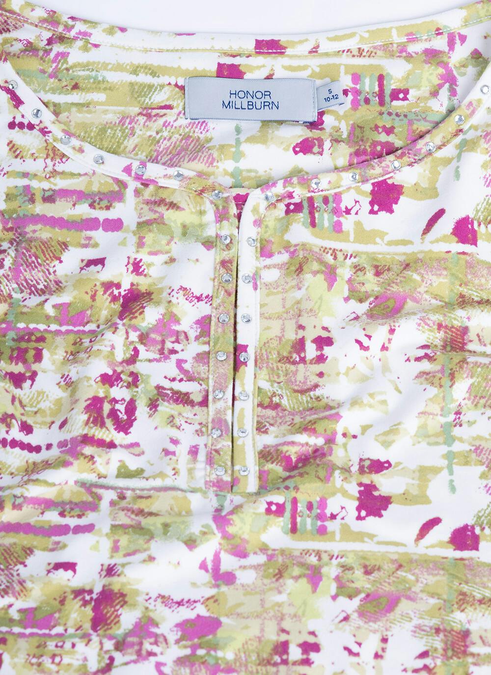  Soft Touch Sweetheart Neck Printed Top
