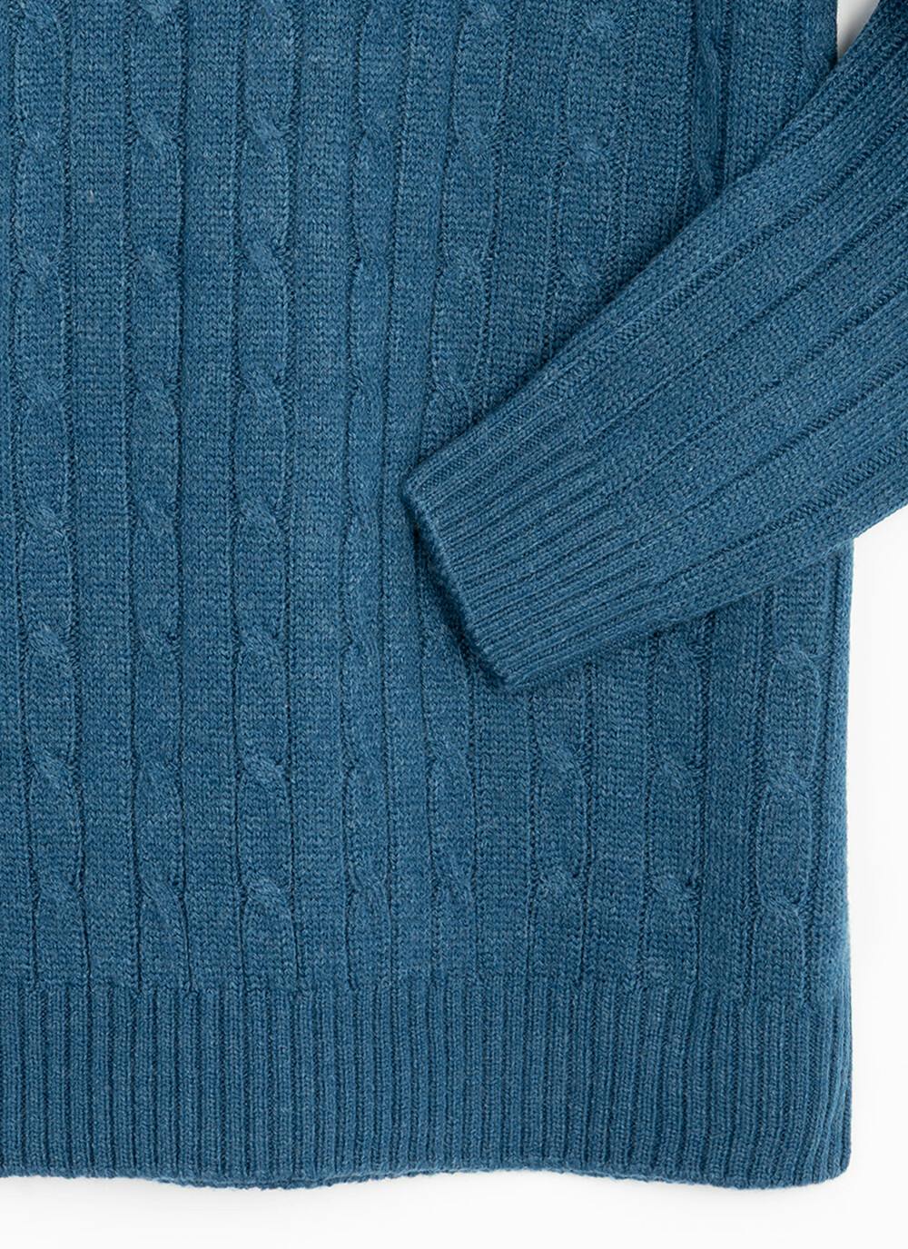  Cable Knit Crew Neck Jumper
