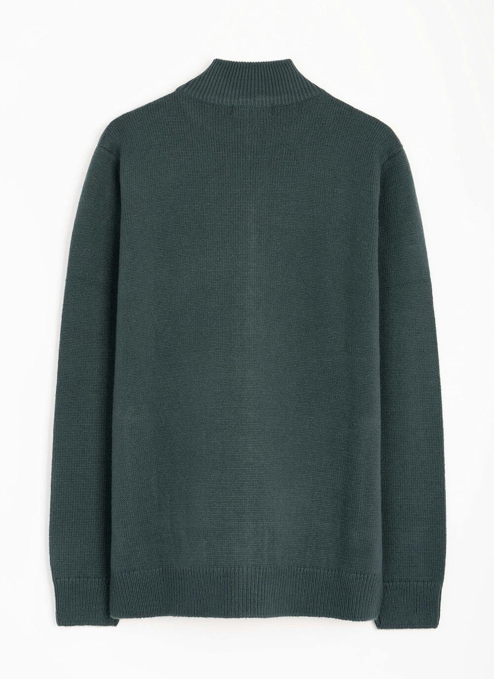  Textured Knit Zip Through Cardigan