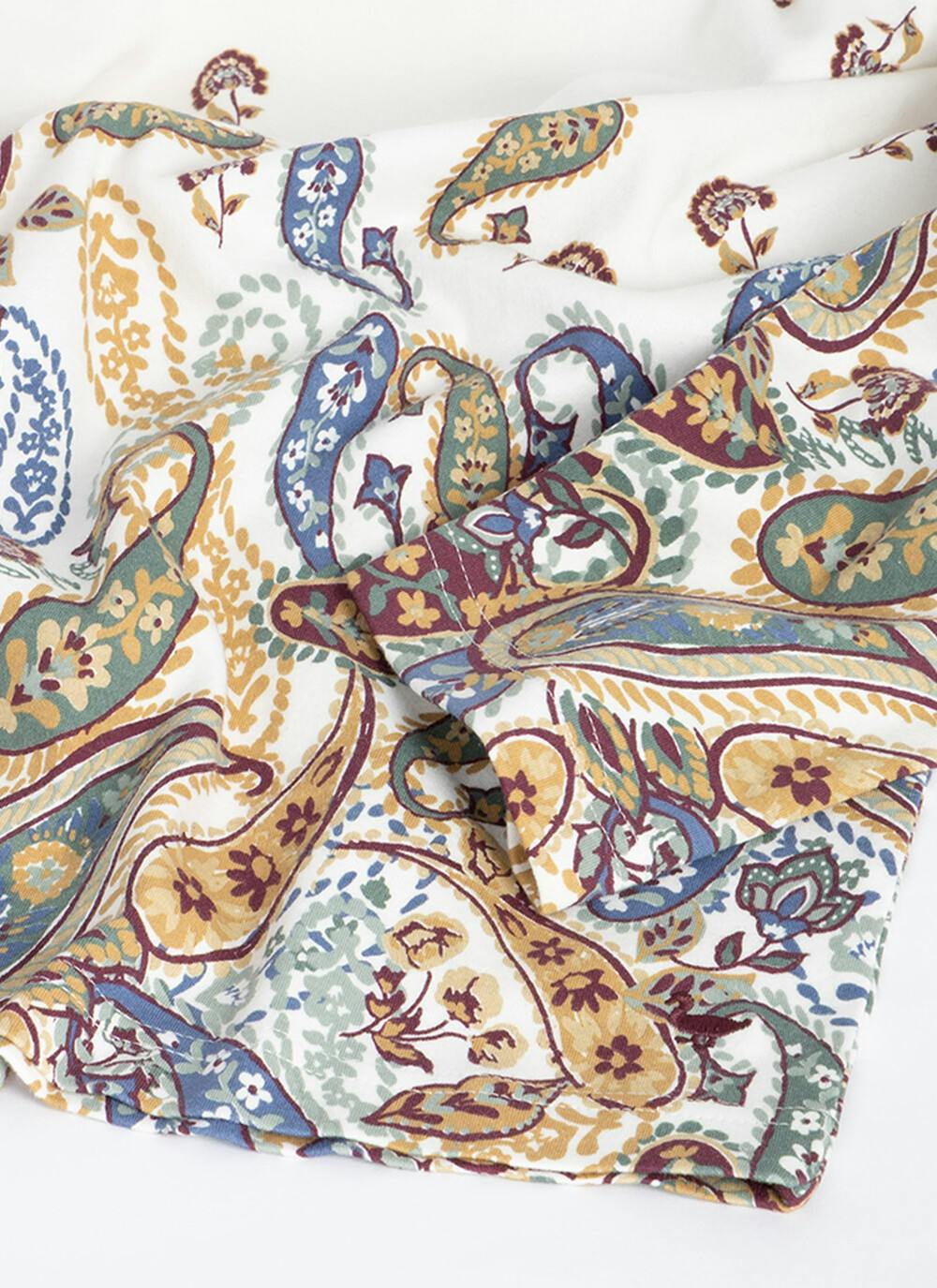  Pure Cotton Jersey Border Print Top