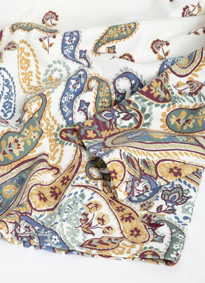  Pure Cotton Jersey Border Print Top