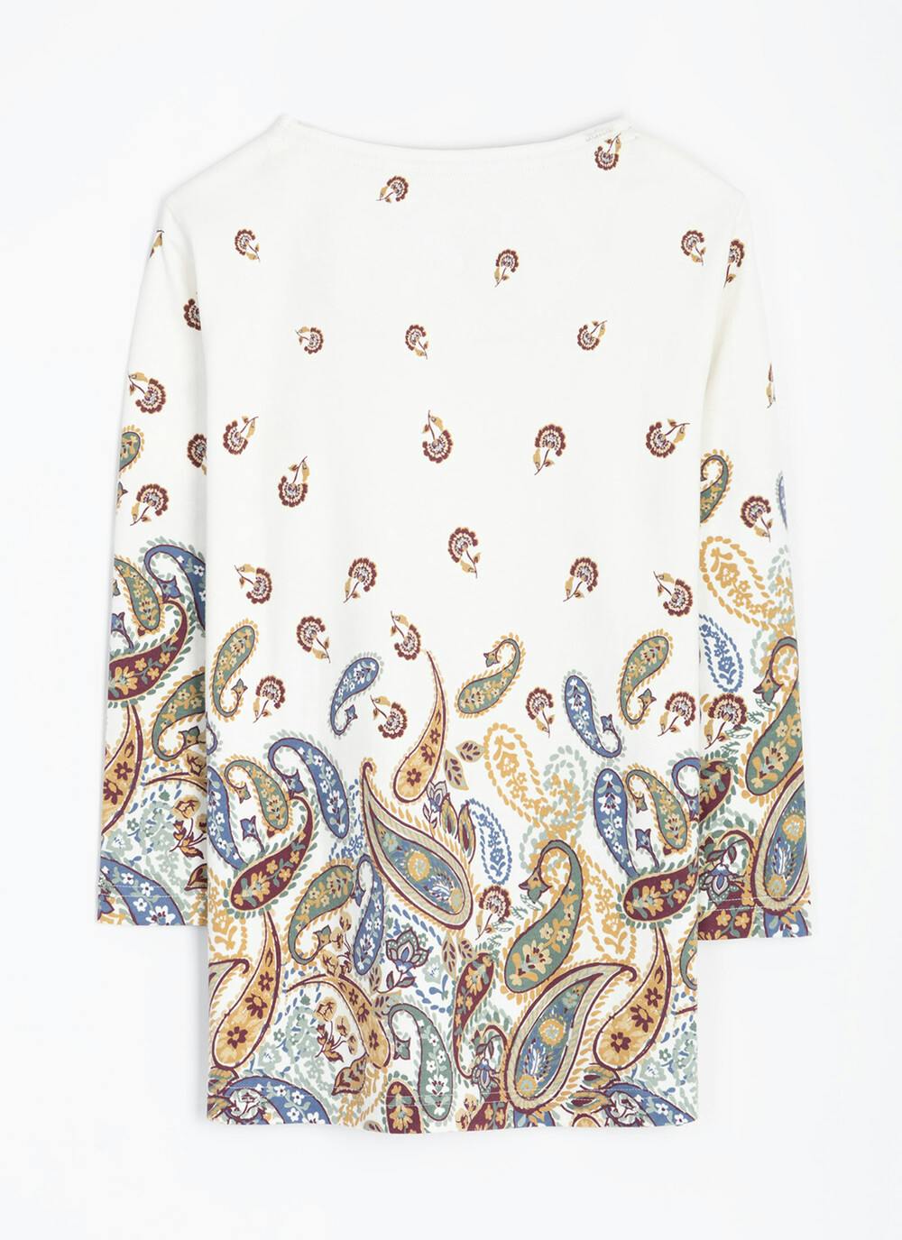  Pure Cotton Jersey Border Print Top
