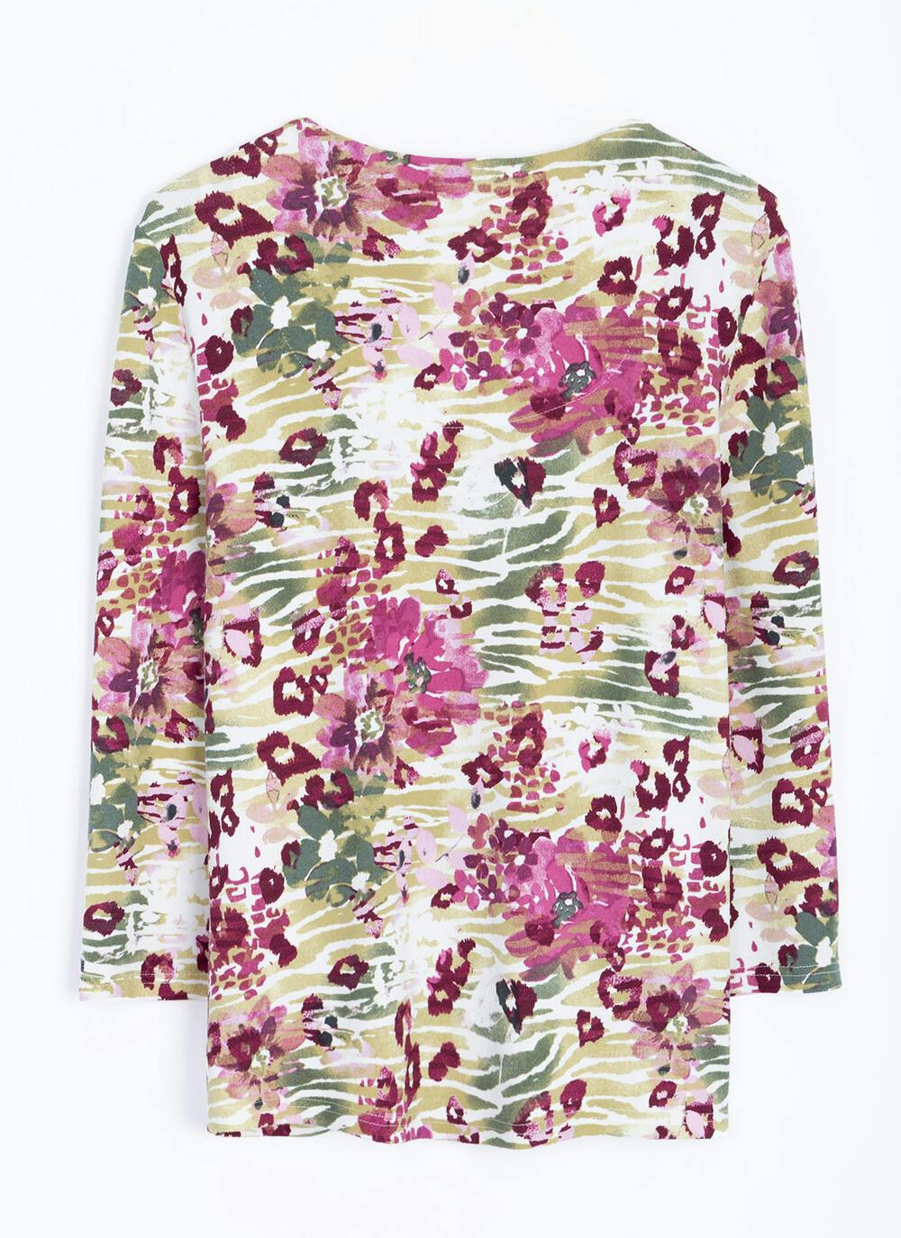  Warm Touch Necklace Print Top