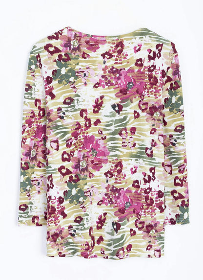  Warm Touch Necklace Print Top