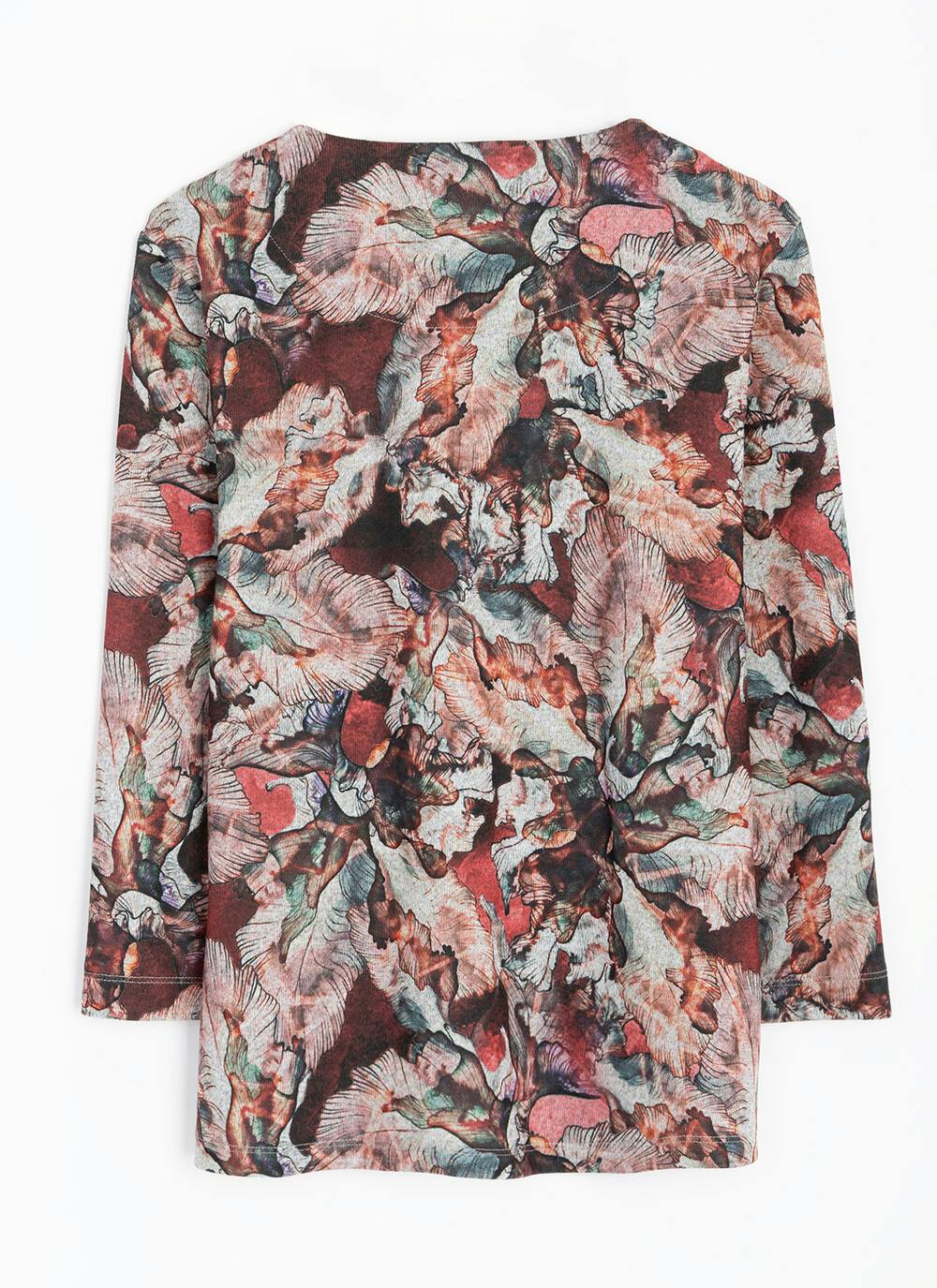  Soft Touch Necklace Print Top