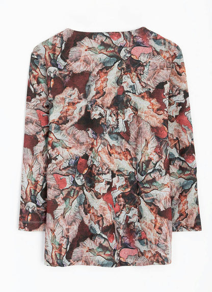  Soft Touch Necklace Print Top