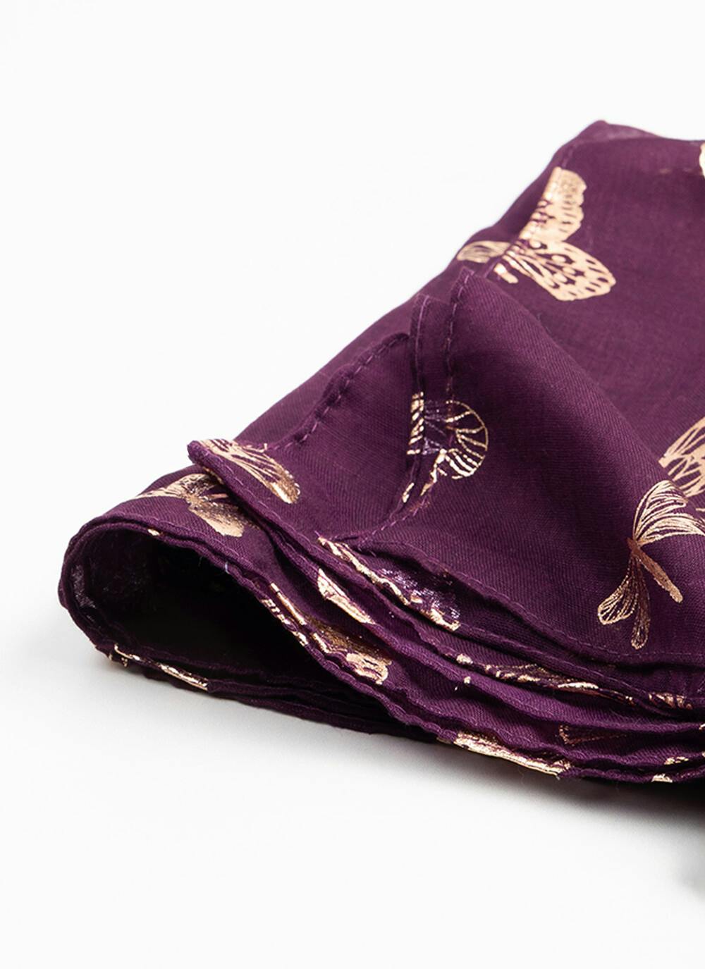  Lightweight Foil Butterfly Scarf