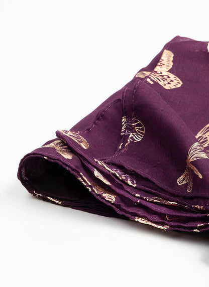  Lightweight Foil Butterfly Scarf