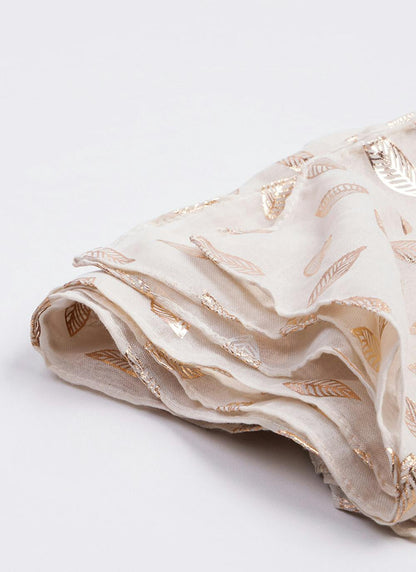  Lightweight Foil Leaf Scarf