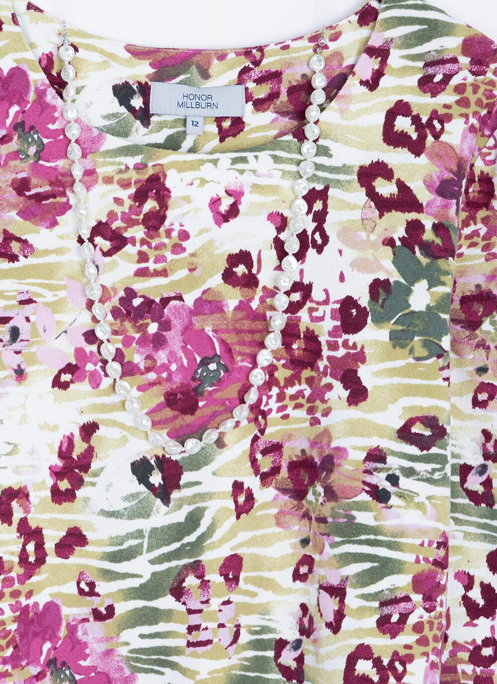  Warm Touch Necklace Print Top