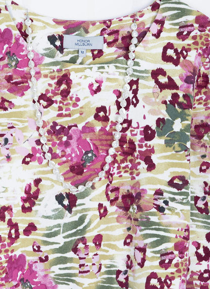  Warm Touch Necklace Print Top
