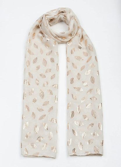  Lightweight Foil Leaf Scarf
