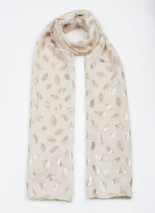  Lightweight Foil Leaf Scarf