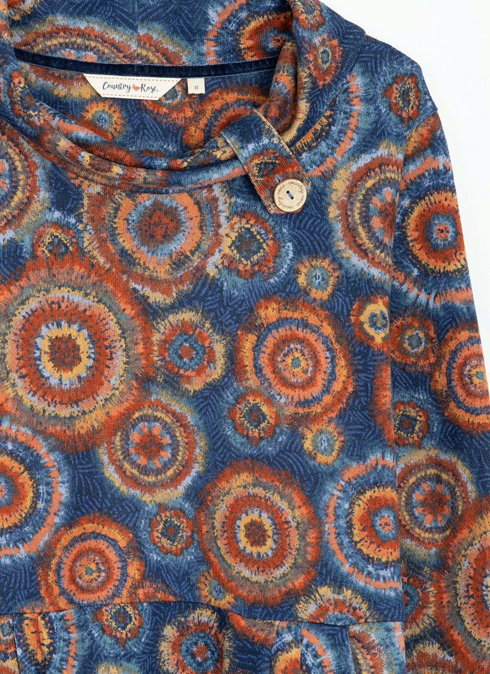  Soft Touch Cowl Printed Tunic