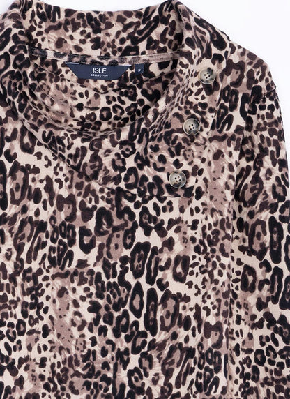  Warm Handle Cowl Neck Top