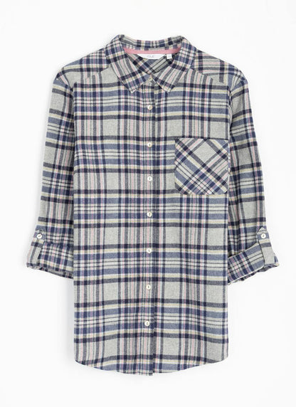  Pure Cotton Check Blouse