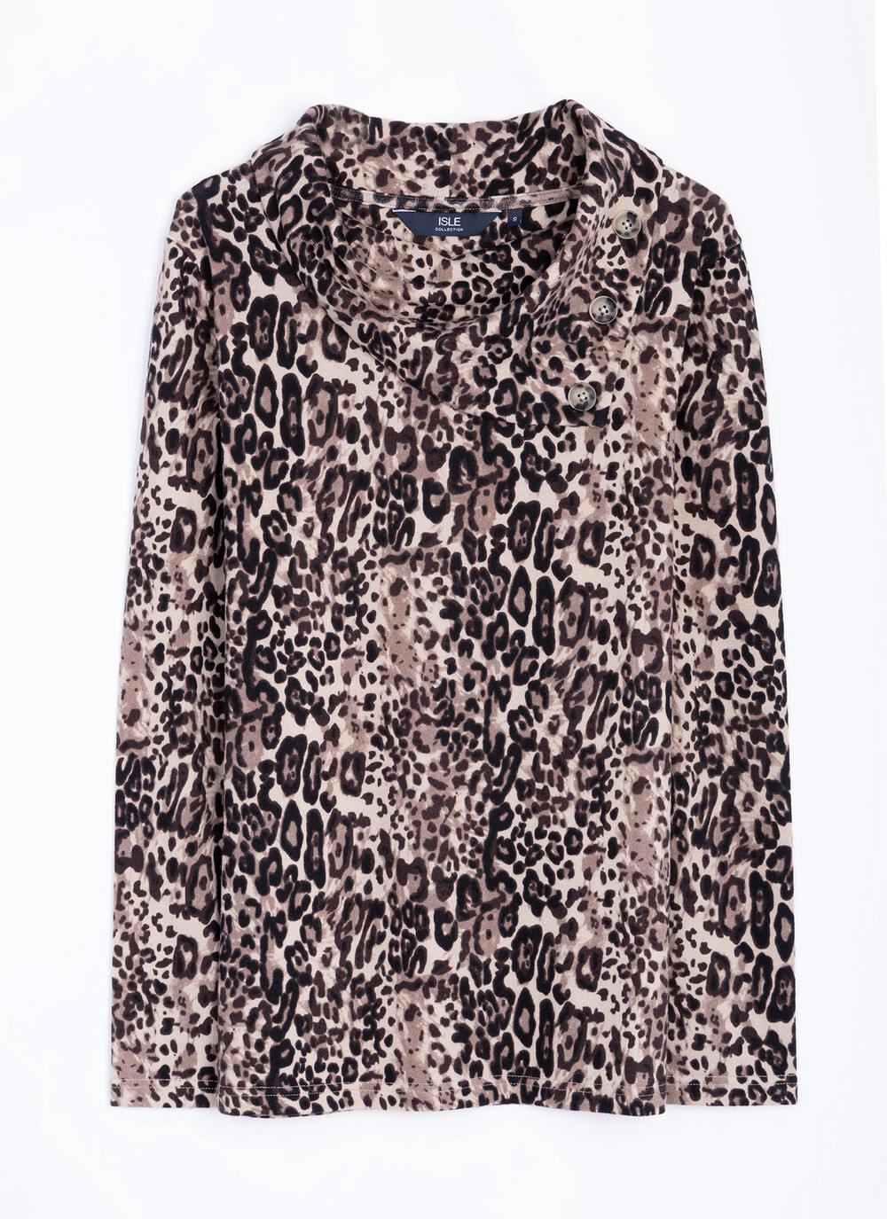  Warm Handle Cowl Neck Top