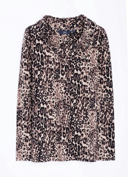  Warm Handle Cowl Neck Top