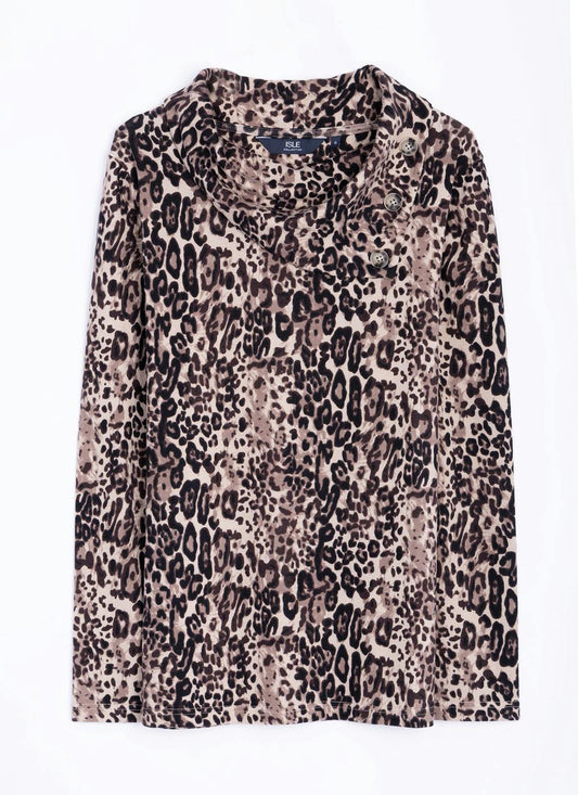  Warm Handle Cowl Neck Top