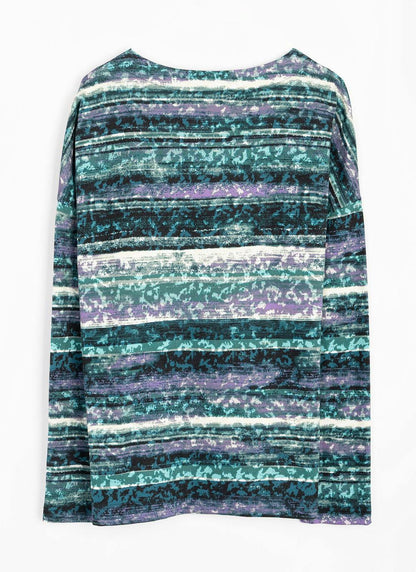  Soft Touch Printed Boat Neck Top