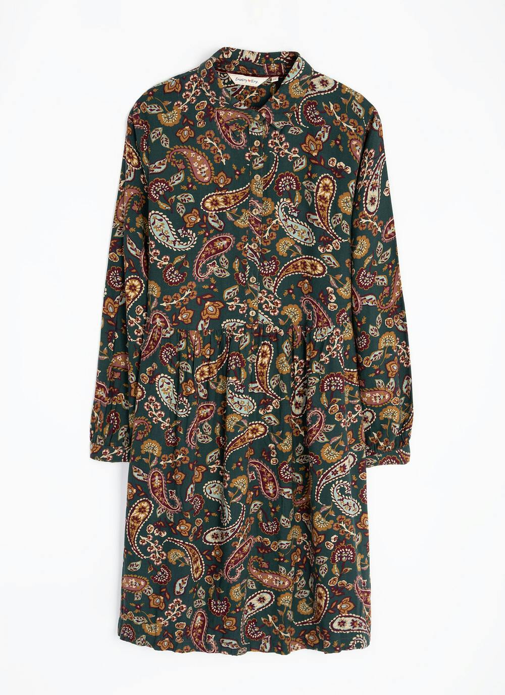  Printed Midi Shirt Dress