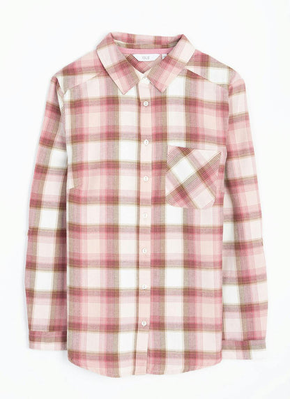  Pure Cotton Brushed Checked Shirt