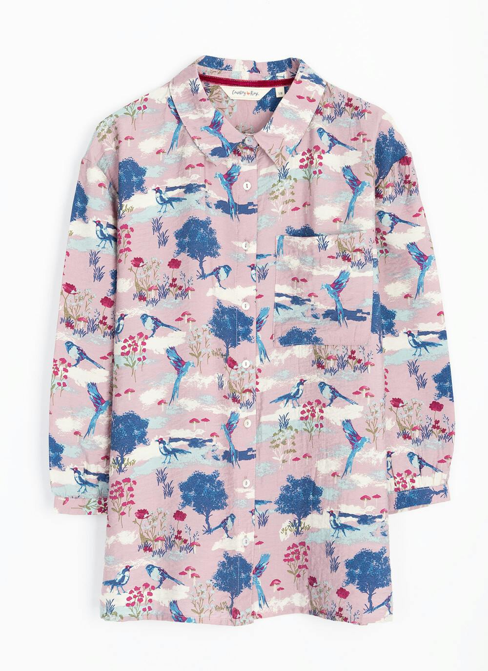  Printed Collared Shirt