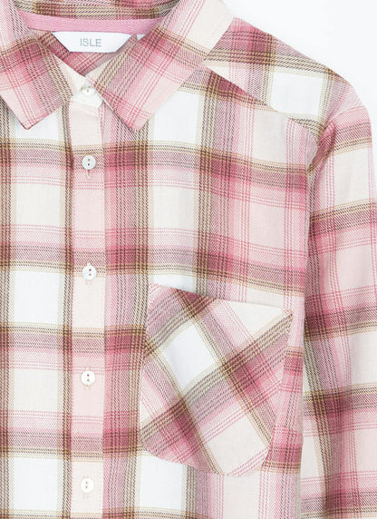  Pure Cotton Brushed Checked Shirt