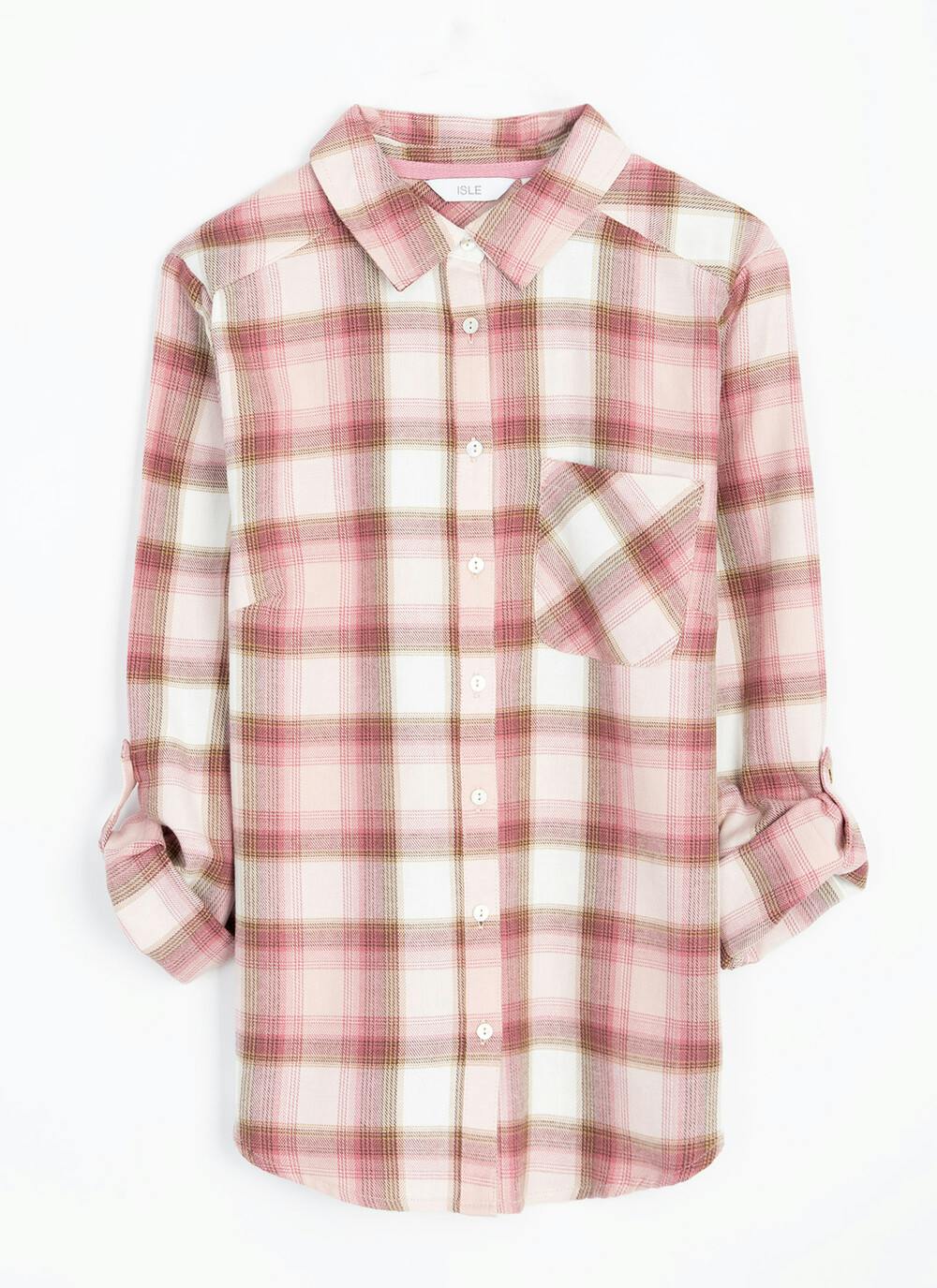  Pure Cotton Brushed Checked Shirt
