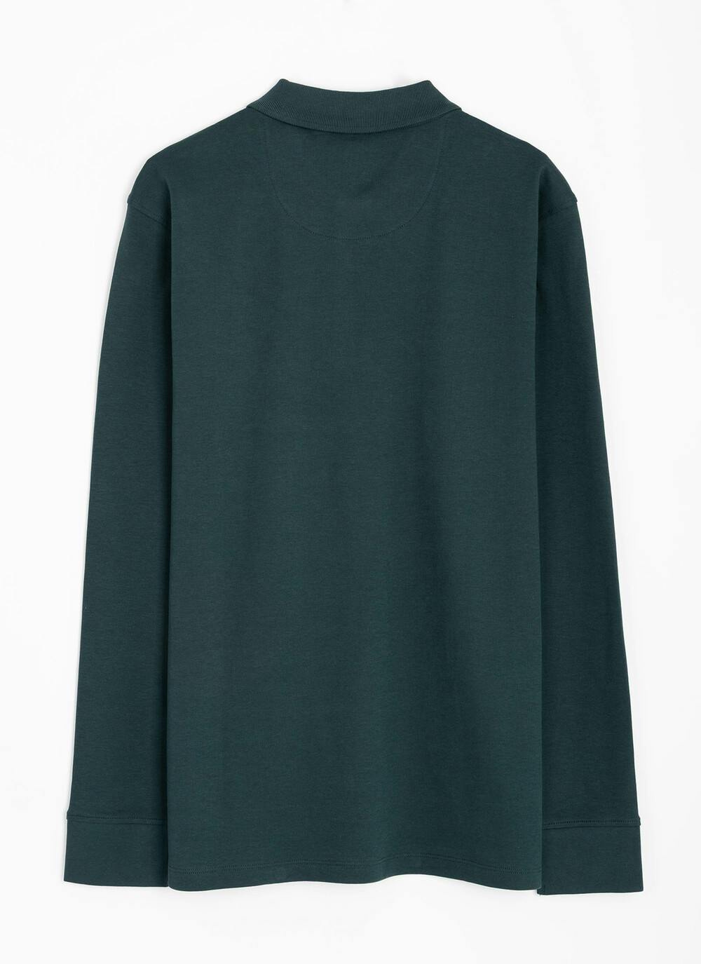  Pure Cotton Polo Neck Long Sleeve Top