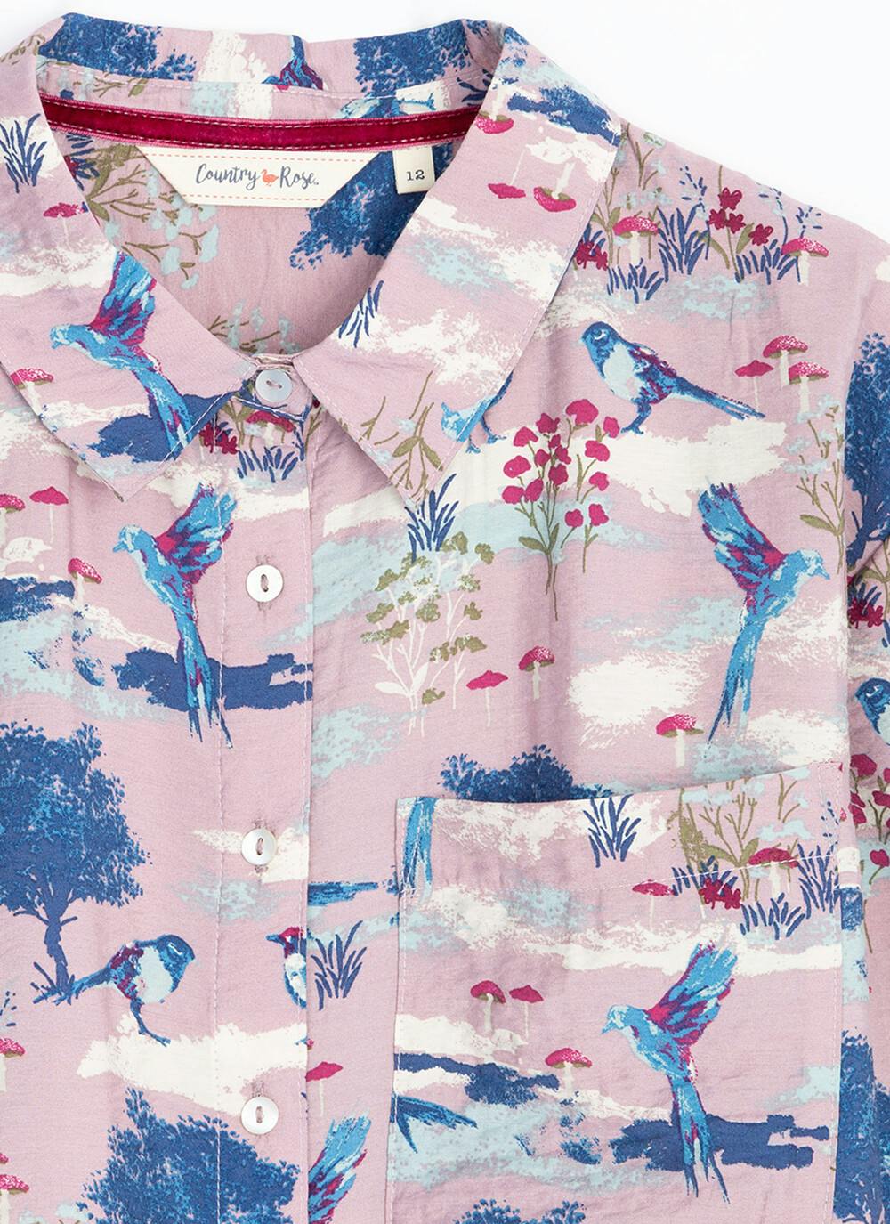  Printed Collared Shirt