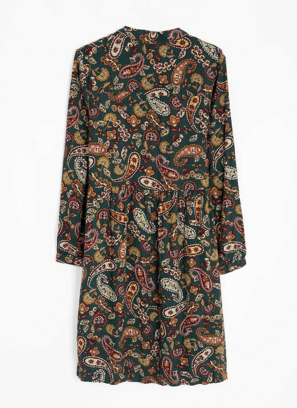  Printed Midi Shirt Dress