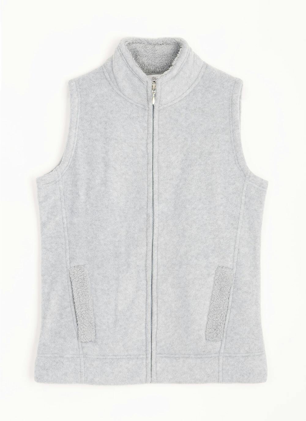  Fleece Sherpa Lined Funnel Neck Gilet