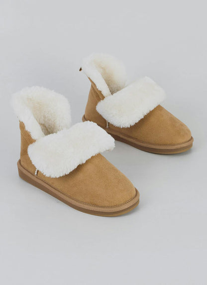  Comfy Suedette Faux Fur Lined Slipper Boot