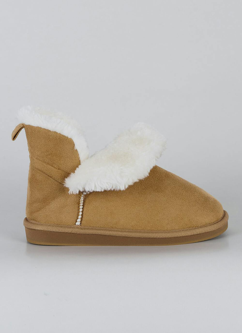  Comfy Suedette Faux Fur Lined Slipper Boot