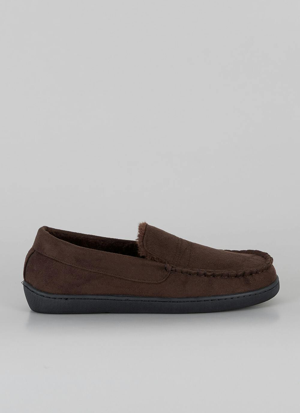  Plush Lined Faux Suede Mocassin Slipper