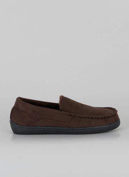  Plush Lined Faux Suede Mocassin Slipper