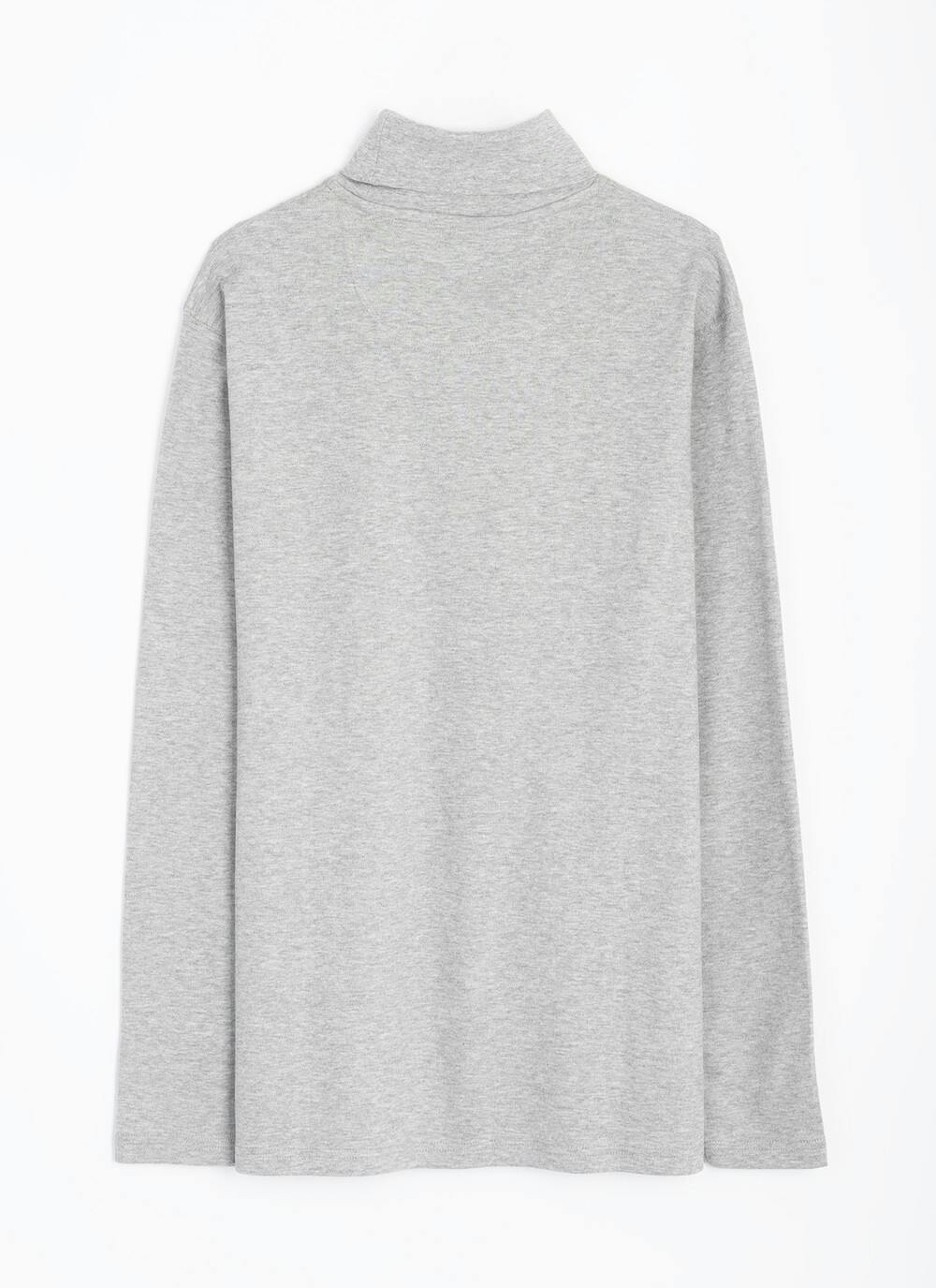  Cotton Rich Roll Neck Long Sleeve Top