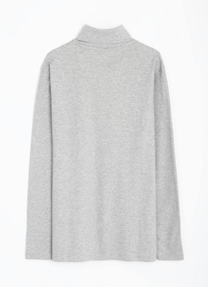  Cotton Rich Roll Neck Long Sleeve Top