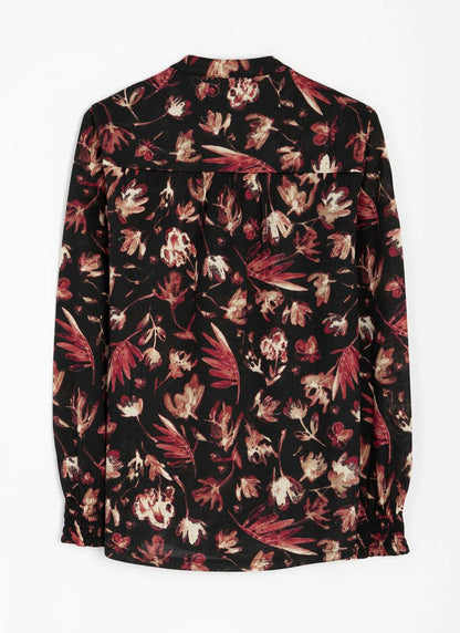  Floral Print Jersey Blouse