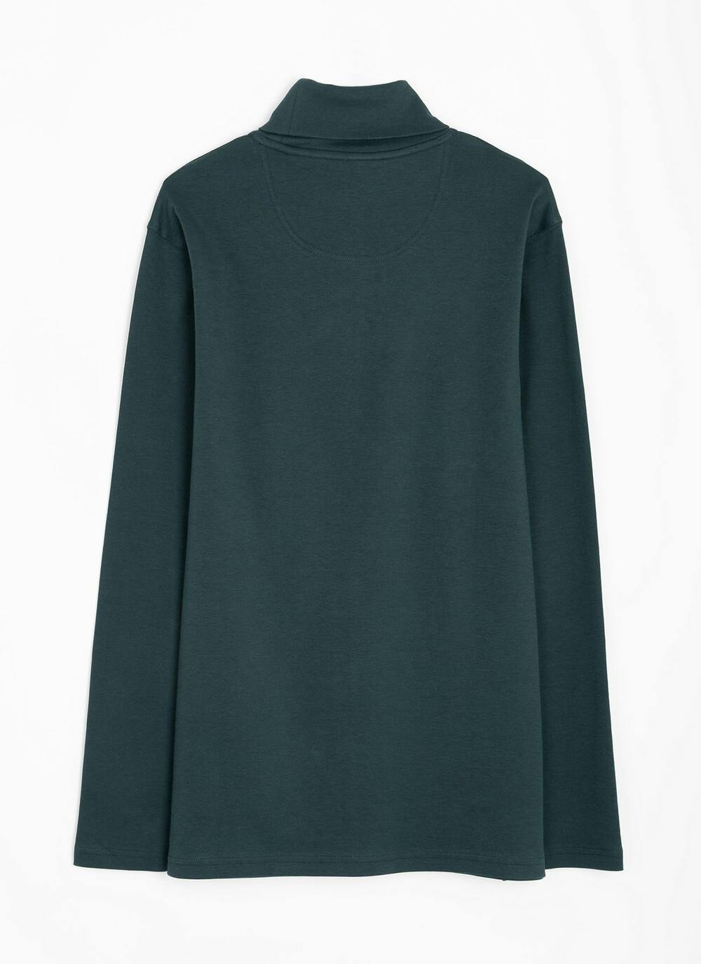  Pure Cotton Roll Neck Long Sleeve Top