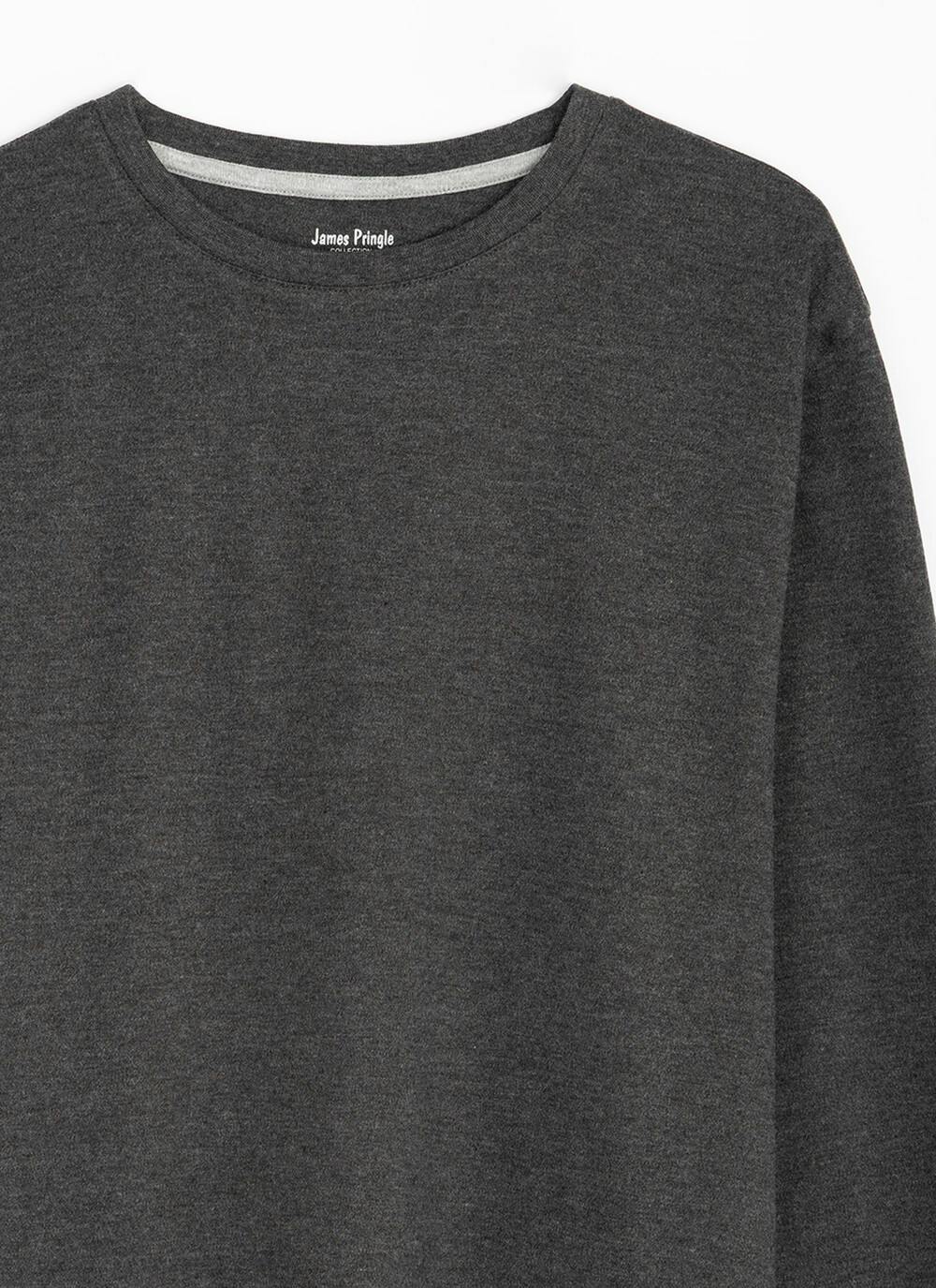  Cotton Rich Crew Neck Long Sleeve Top