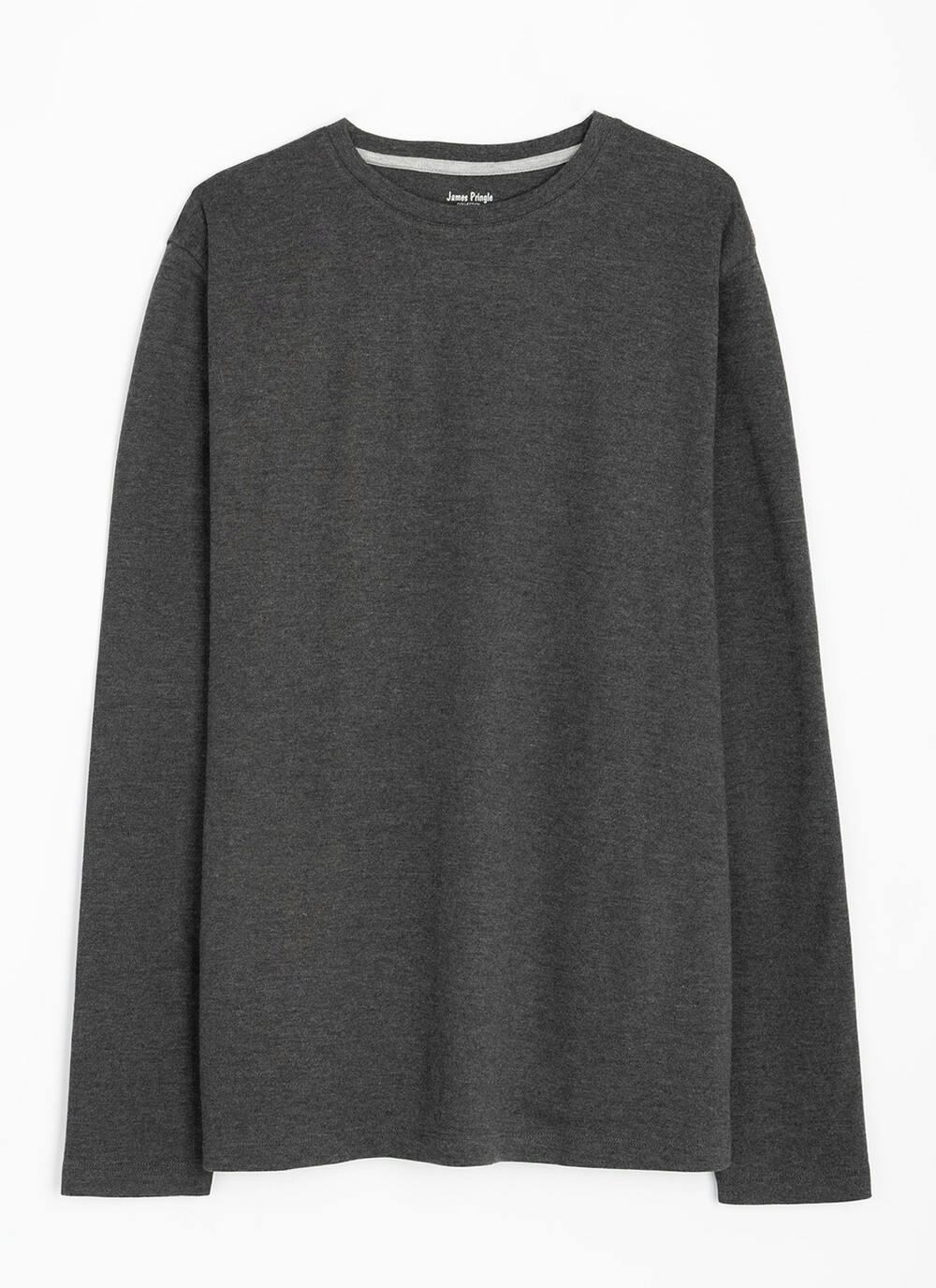  Cotton Rich Crew Neck Long Sleeve Top